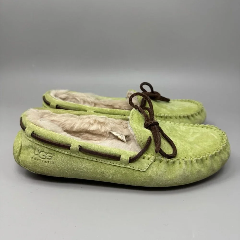 UGG Australia 5612 Women's Dakota Suede Moccasin Slippers Shoes Size 8 Green